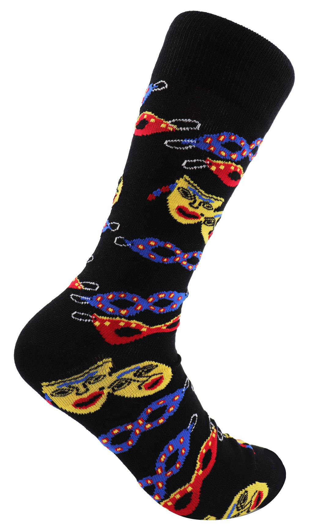 SoXcellent - Theatre Masks Unisex Crew Novelty Funny Socks