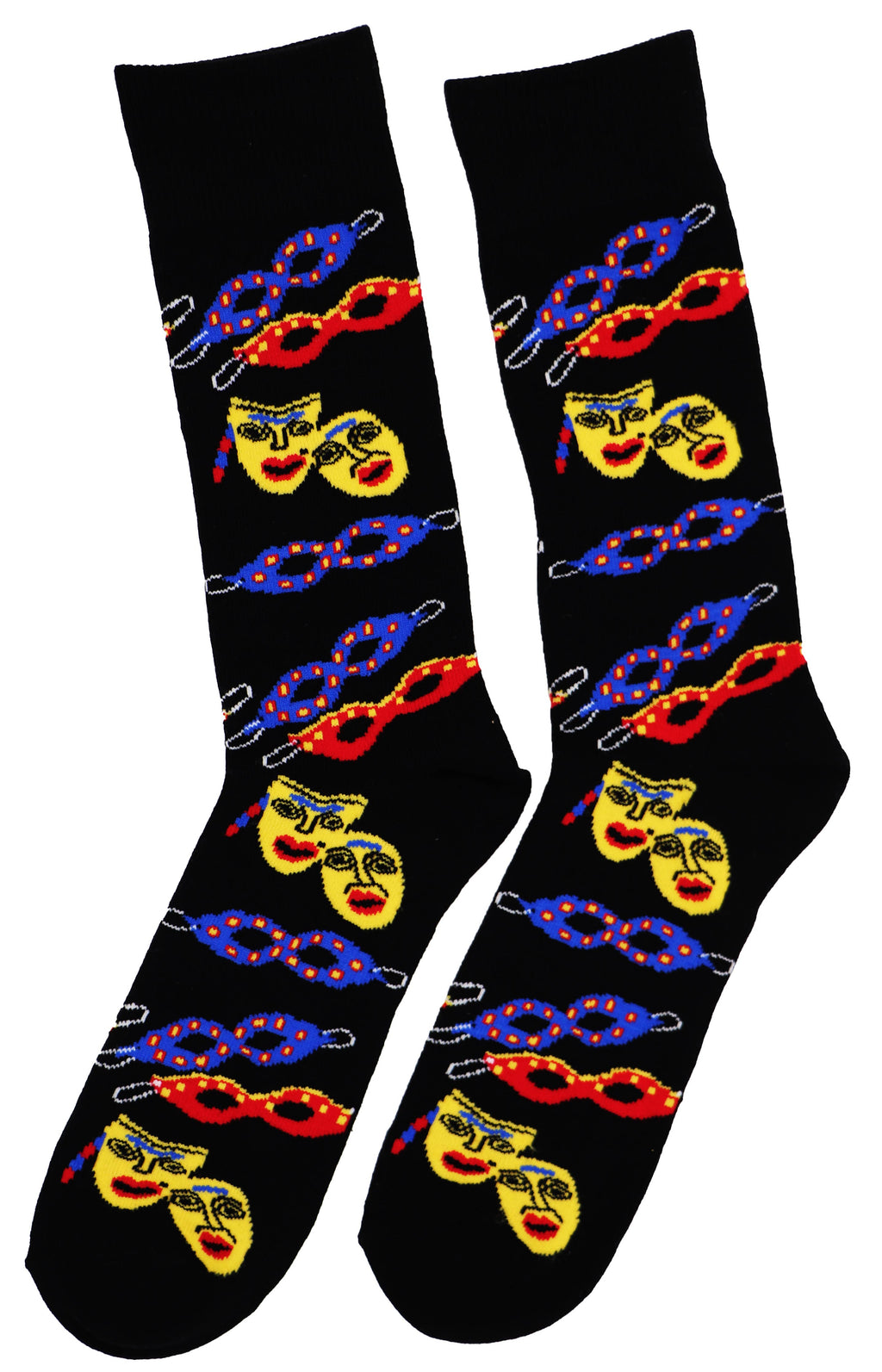 SoXcellent - Theatre Masks Unisex Crew Novelty Funny Socks