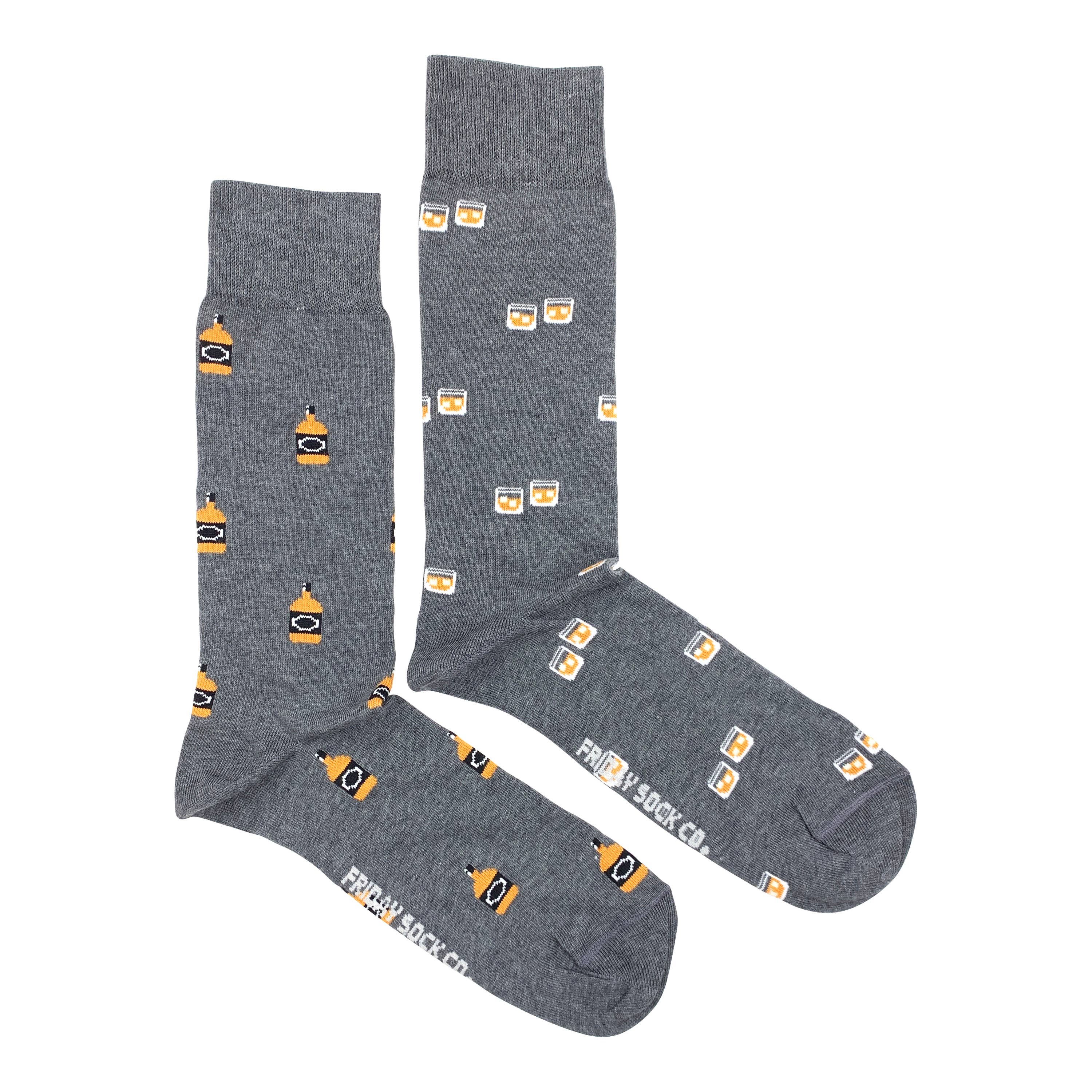 Friday Sock - Men's - Whiskey & Glass Socks