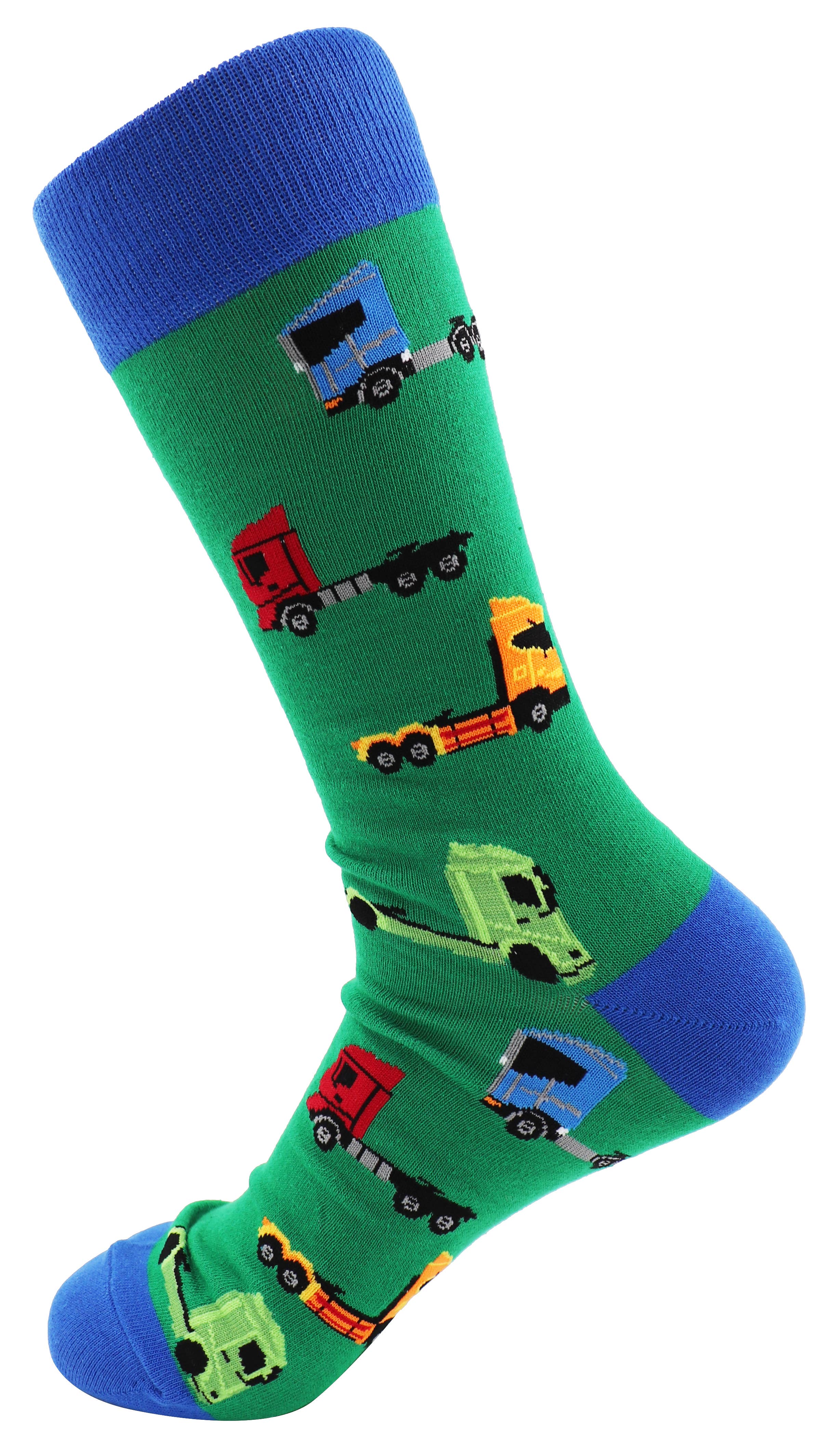 SoXcellent - Semi Trailer Tractor Truck Unisex Fun Casual Pattern Socks