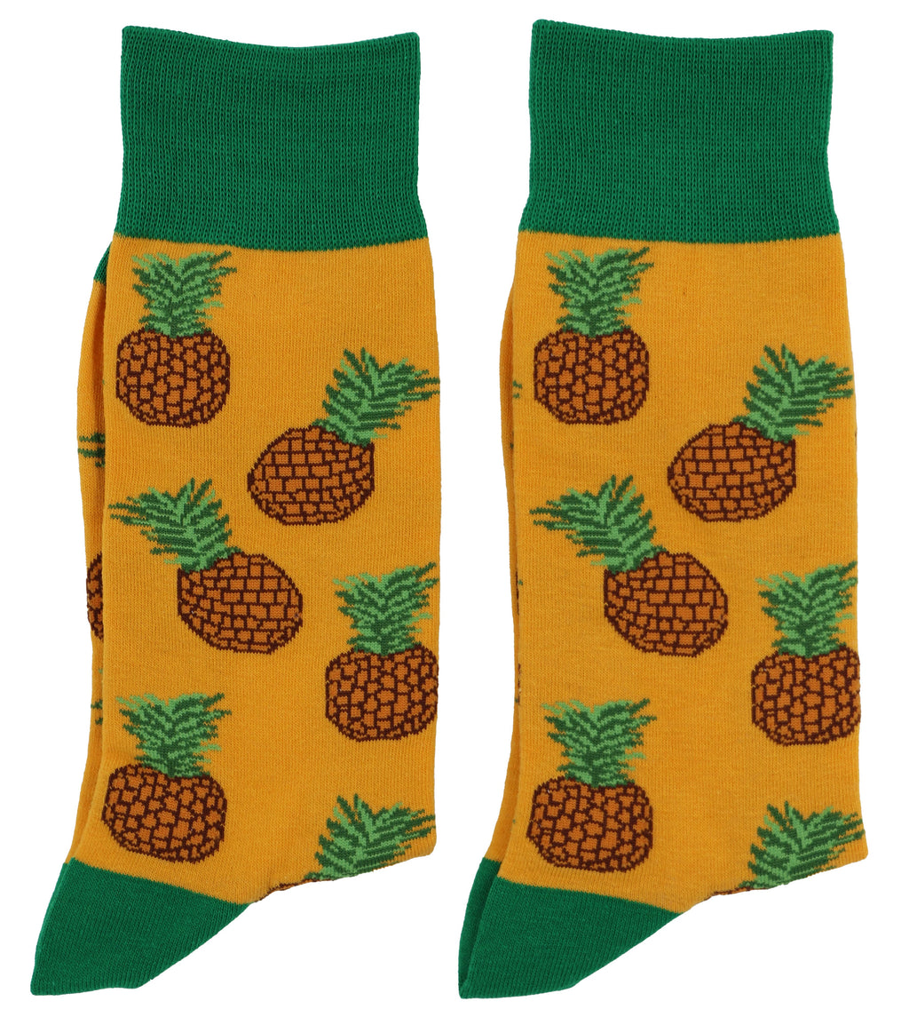 SoXcellent - Pineapple Unisex Novelty Socks - M - Yellow