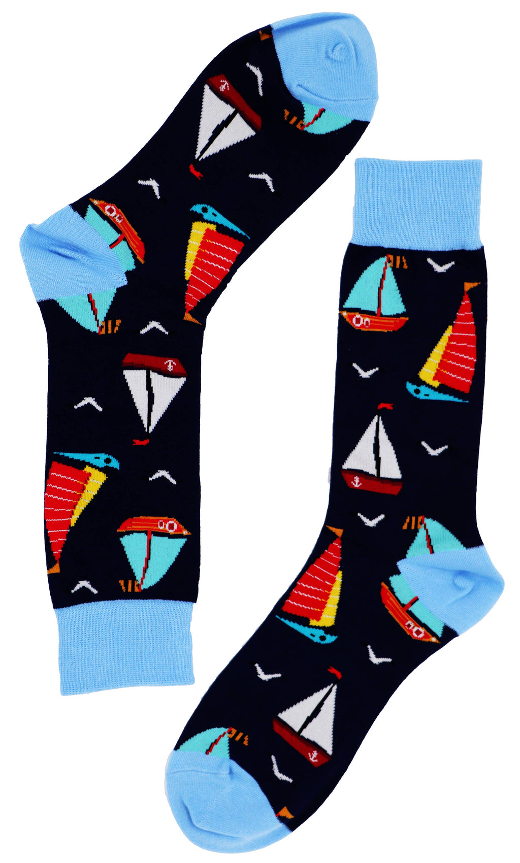 SoXcellent - Sailing Boat Unisex Fun Crew Novelty Funny Socks - M