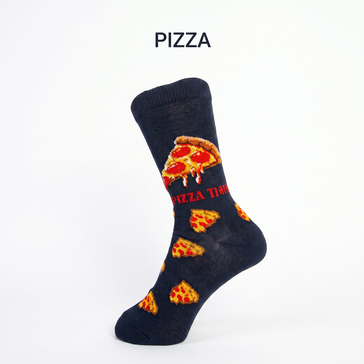 CRAZY TOES - KIDS - PIZZA DAY Crew Socks: AGE 8-11