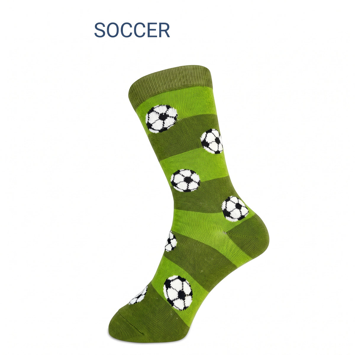 CRAZY TOES - KIDS - SOCCER Crew Socks: AGE 8-11