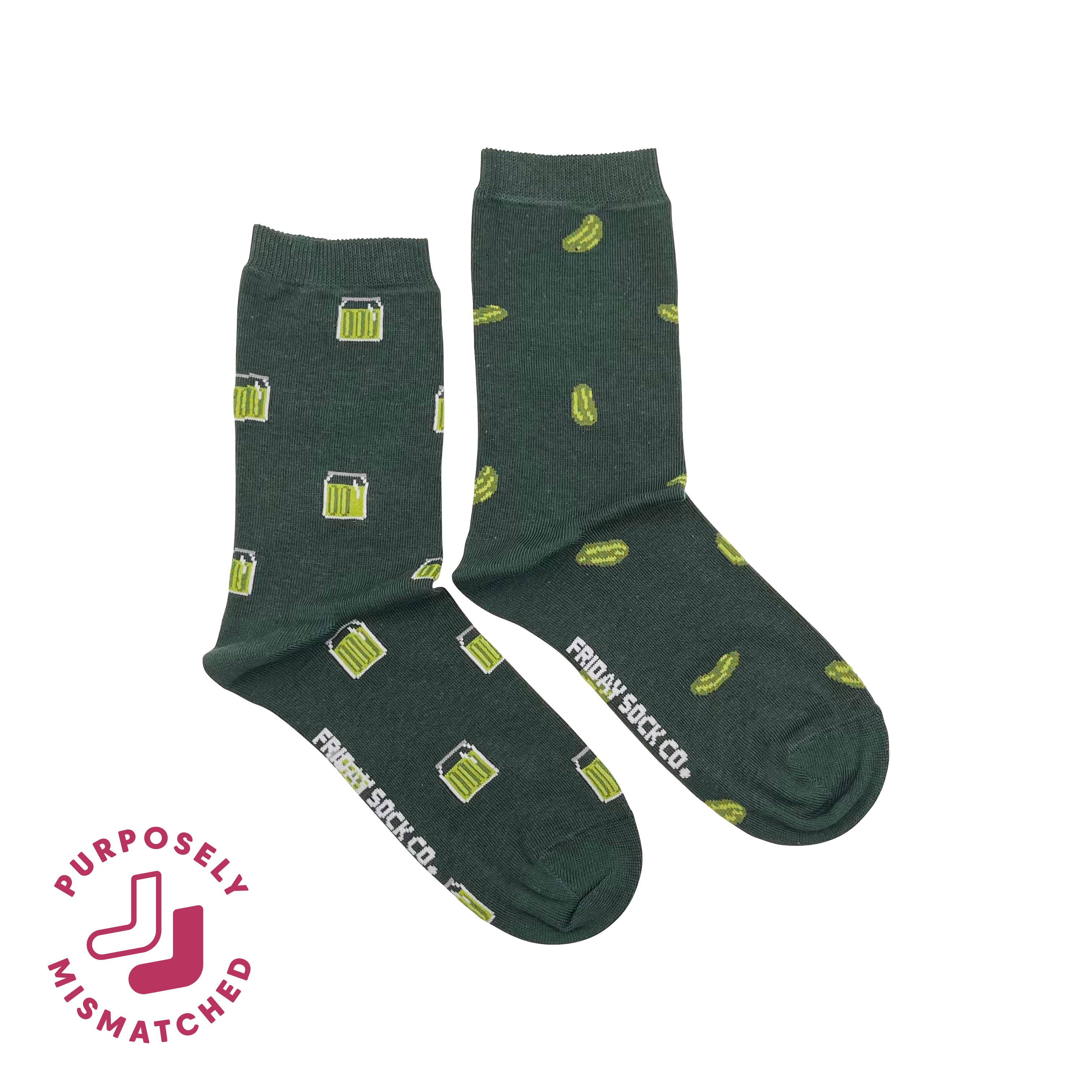 Friday Sock Co. - Women's Pickle Crew Socks - Comfy & Colorful