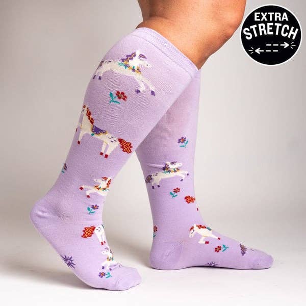 Sock it to Me - Stretch-It Knee High Sock: Prancing Around