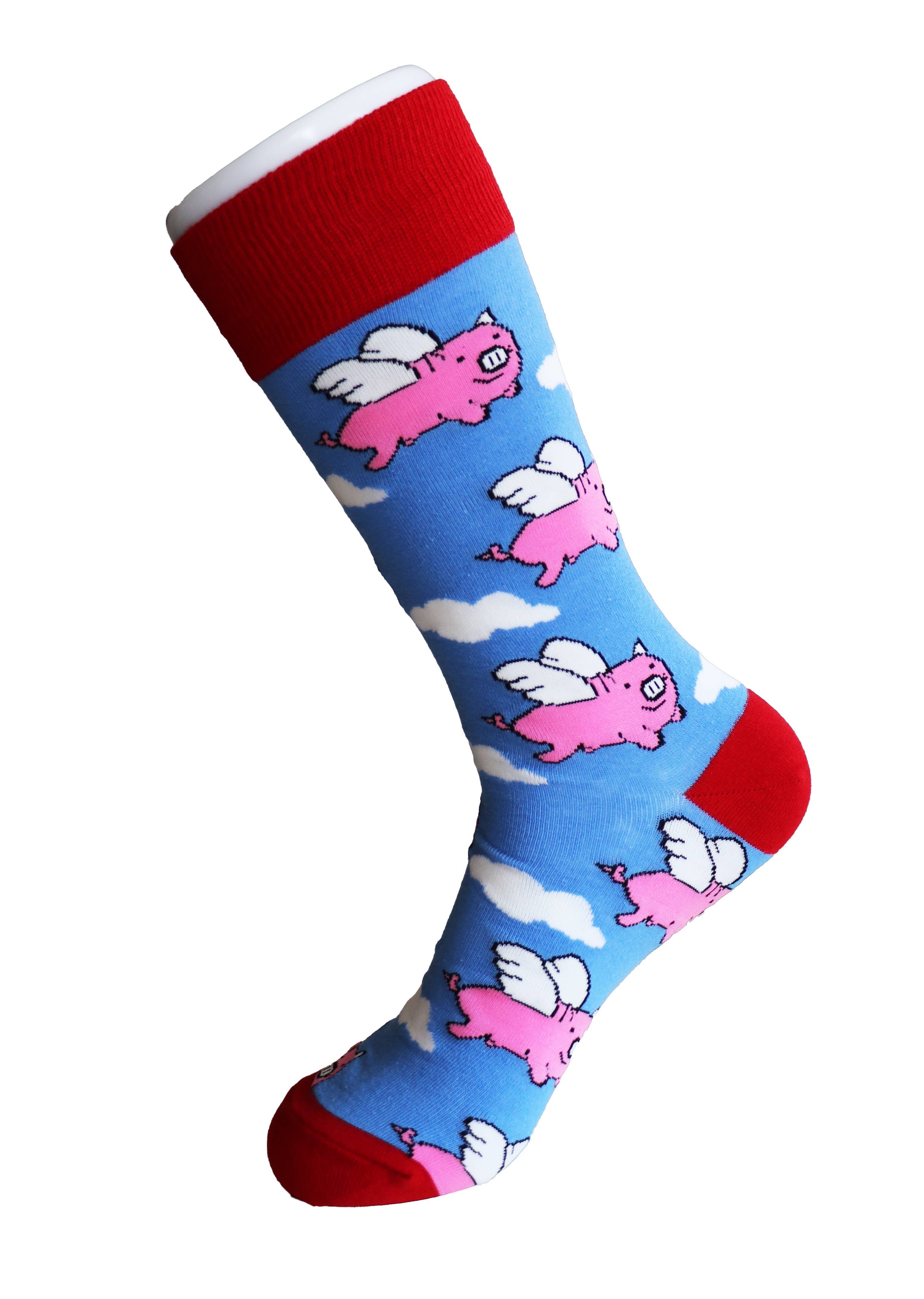 SoXcellent - Flying Pig Animal Unisex Socks - S