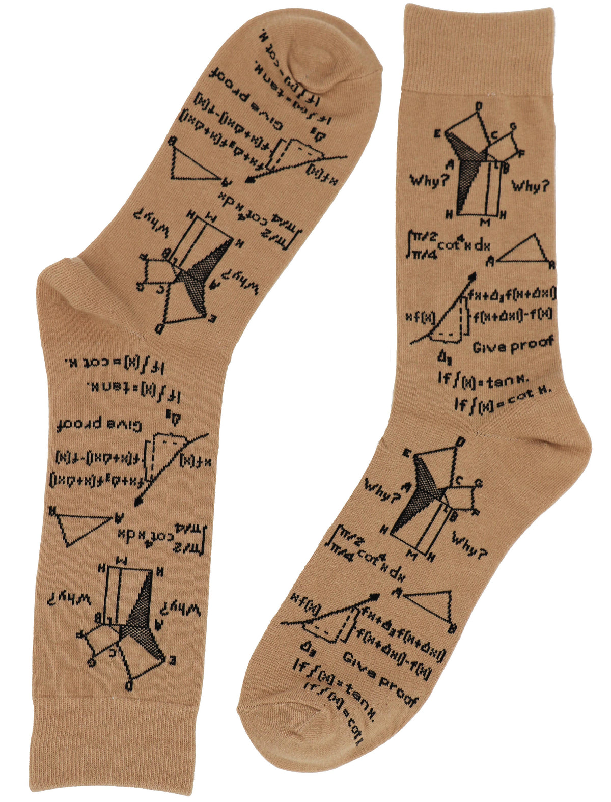 SoXcellent - Math Formula Amber Unisex Fun Crew Novelty Socks - M