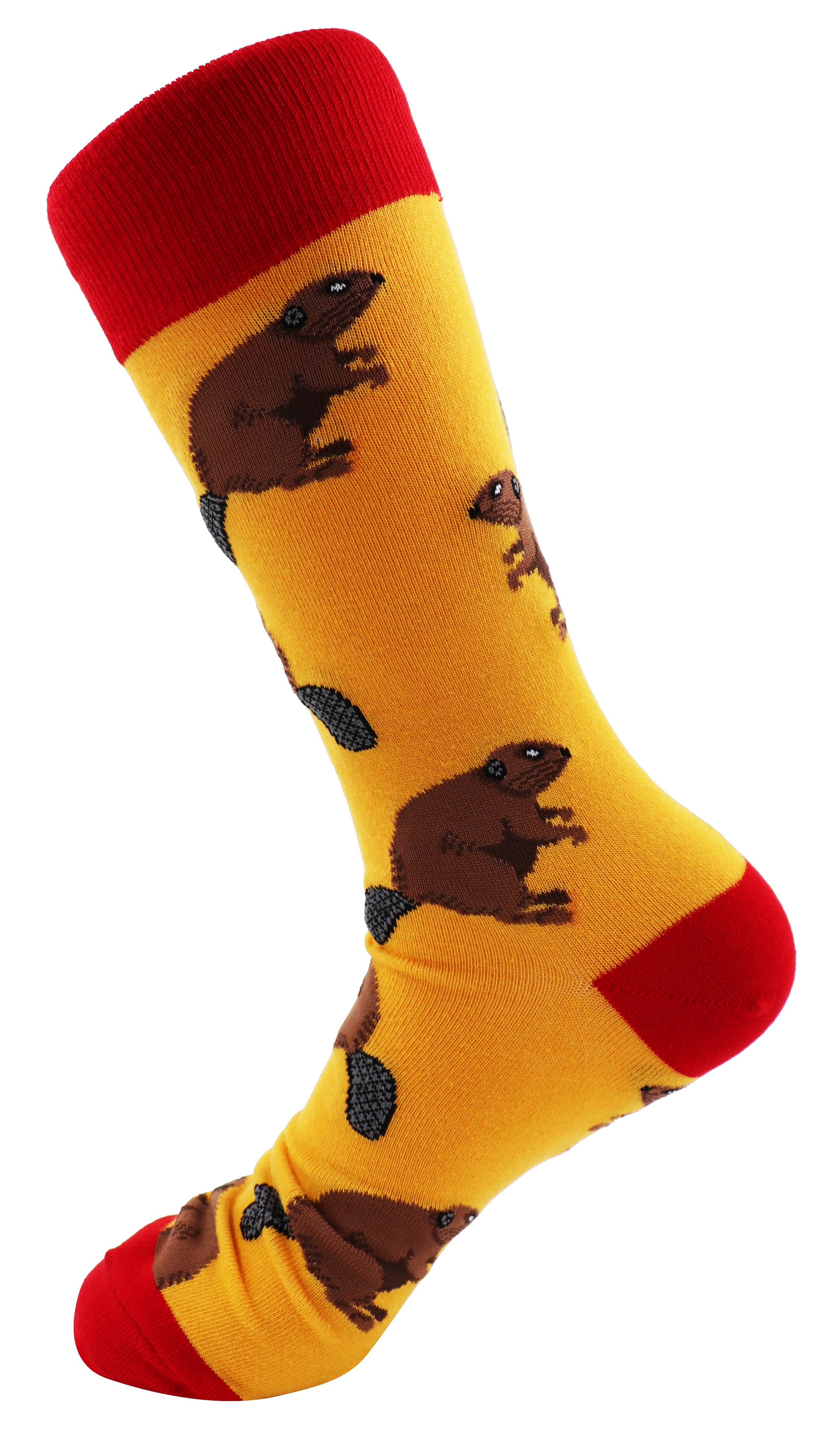 SoXcellent - Beaver Animal Unisex Fun Crew Novelty Funny Socks