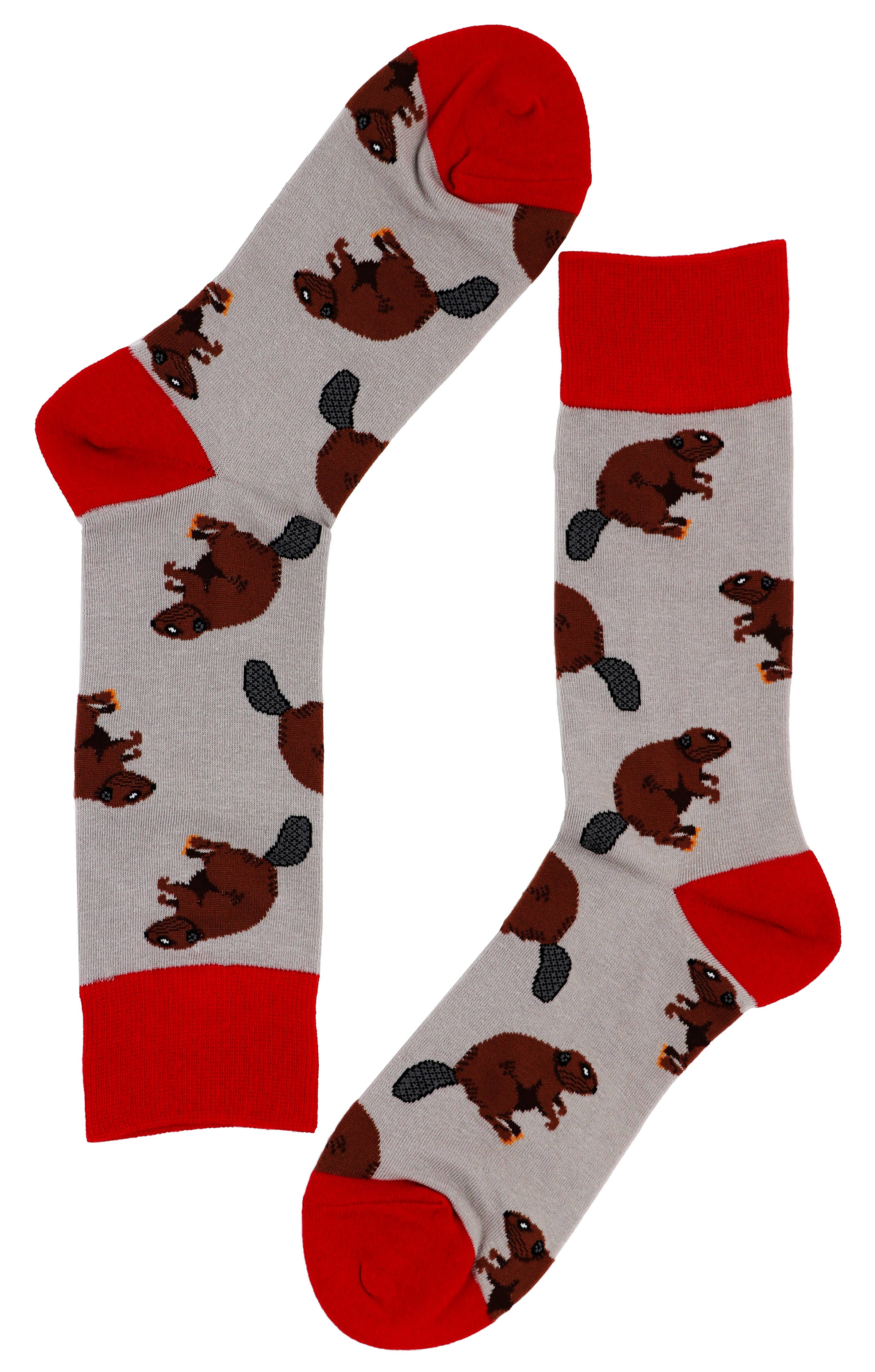 SoXcellent - Beaver Animal Unisex Fun Crew Novelty Funny Socks