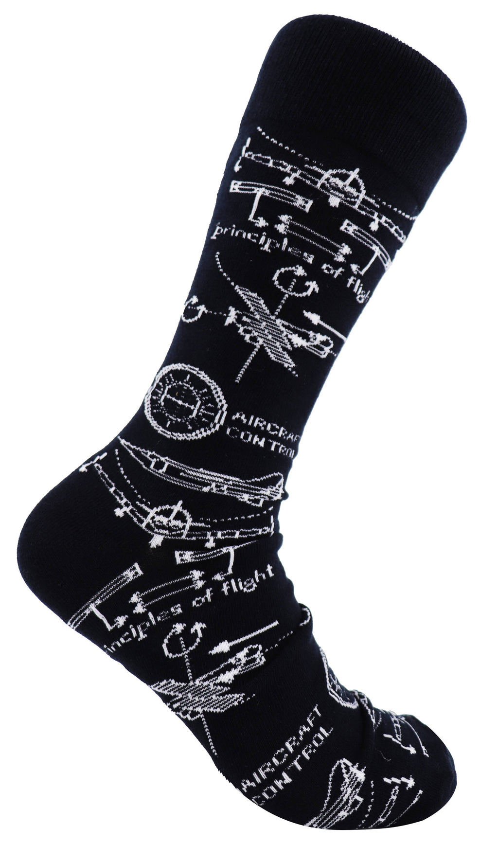 SoXcellent - Principles of Flight Unisex Fun Crew Novelty Funny Socks