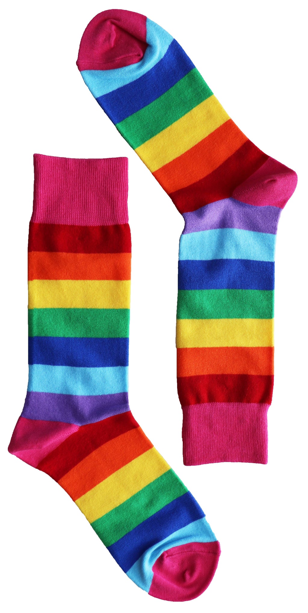 SoXcellent - Rainbow Color Stripes Love Unisex Socks - S