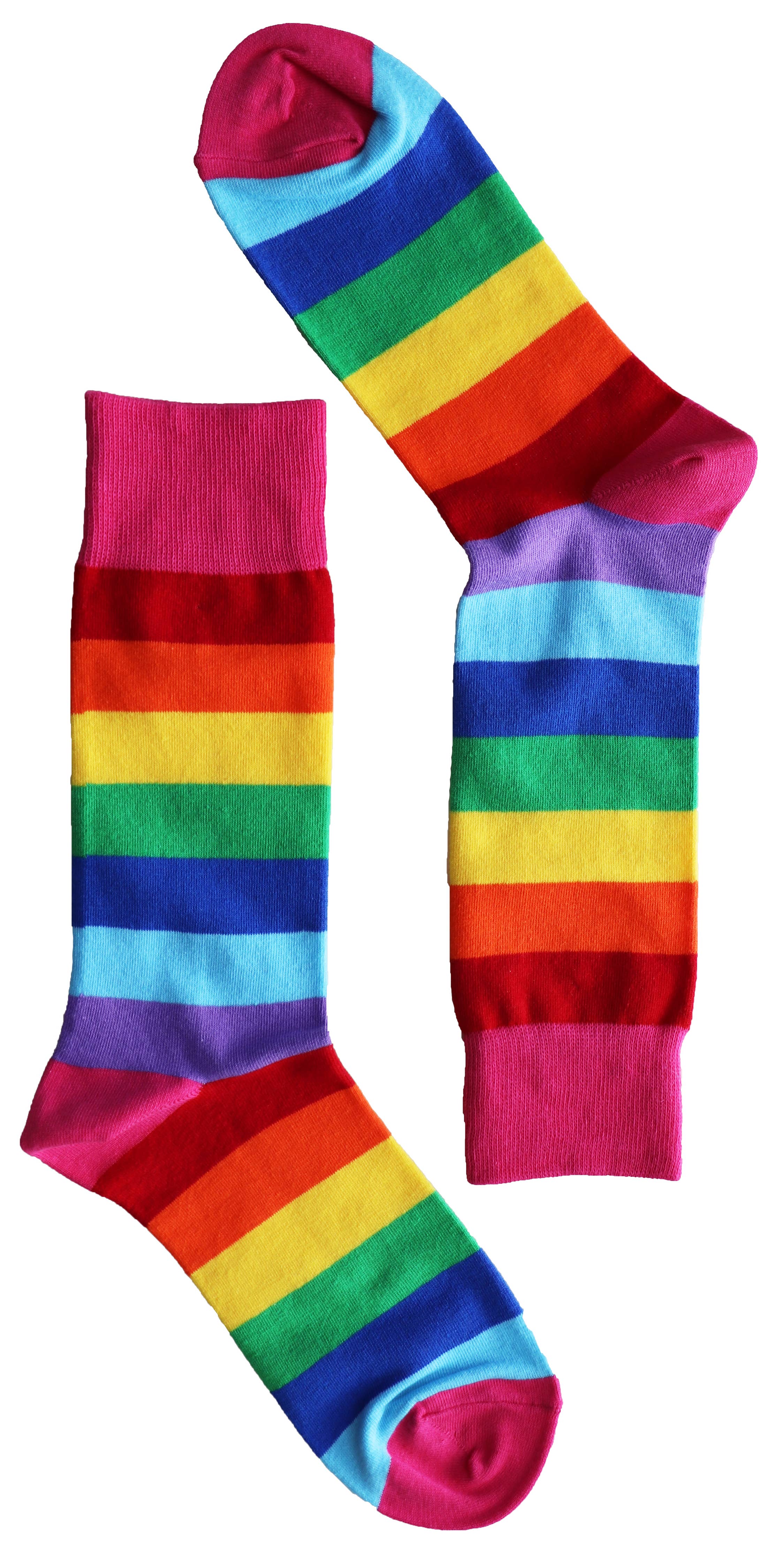 SoXcellent - Rainbow Color Stripes Love Unisex Socks - S
