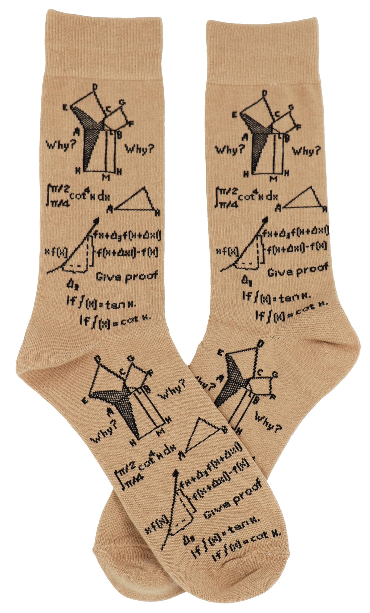 SoXcellent - Math Formula Amber Unisex Fun Crew Novelty Socks - M