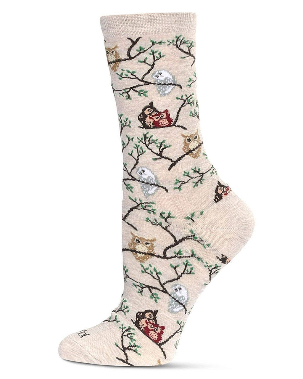 MeMoi - Women's - Owls Bamboo Crew Socks