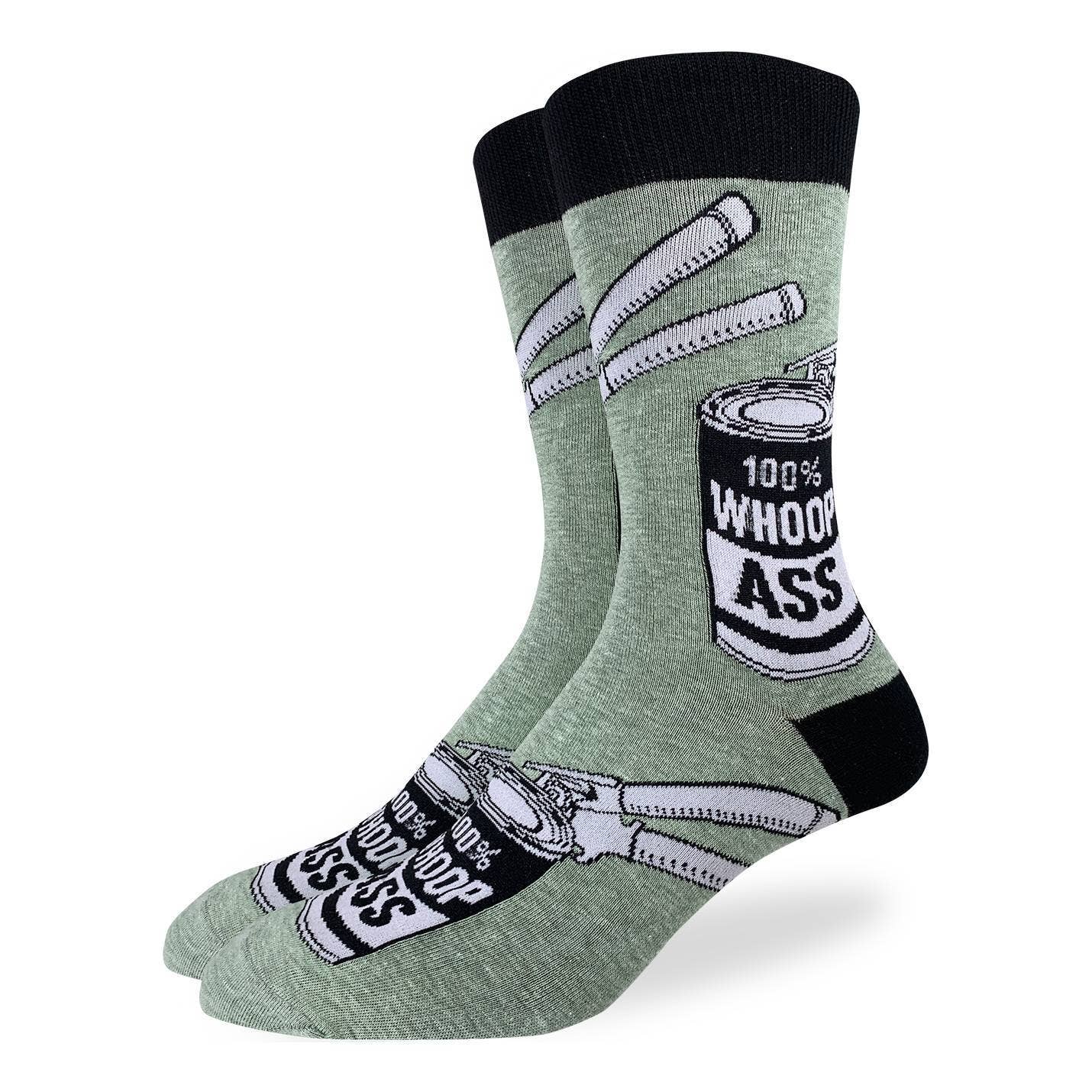 Good Luck Sock - Men's Big & Tall A Can of Whoopass Socks