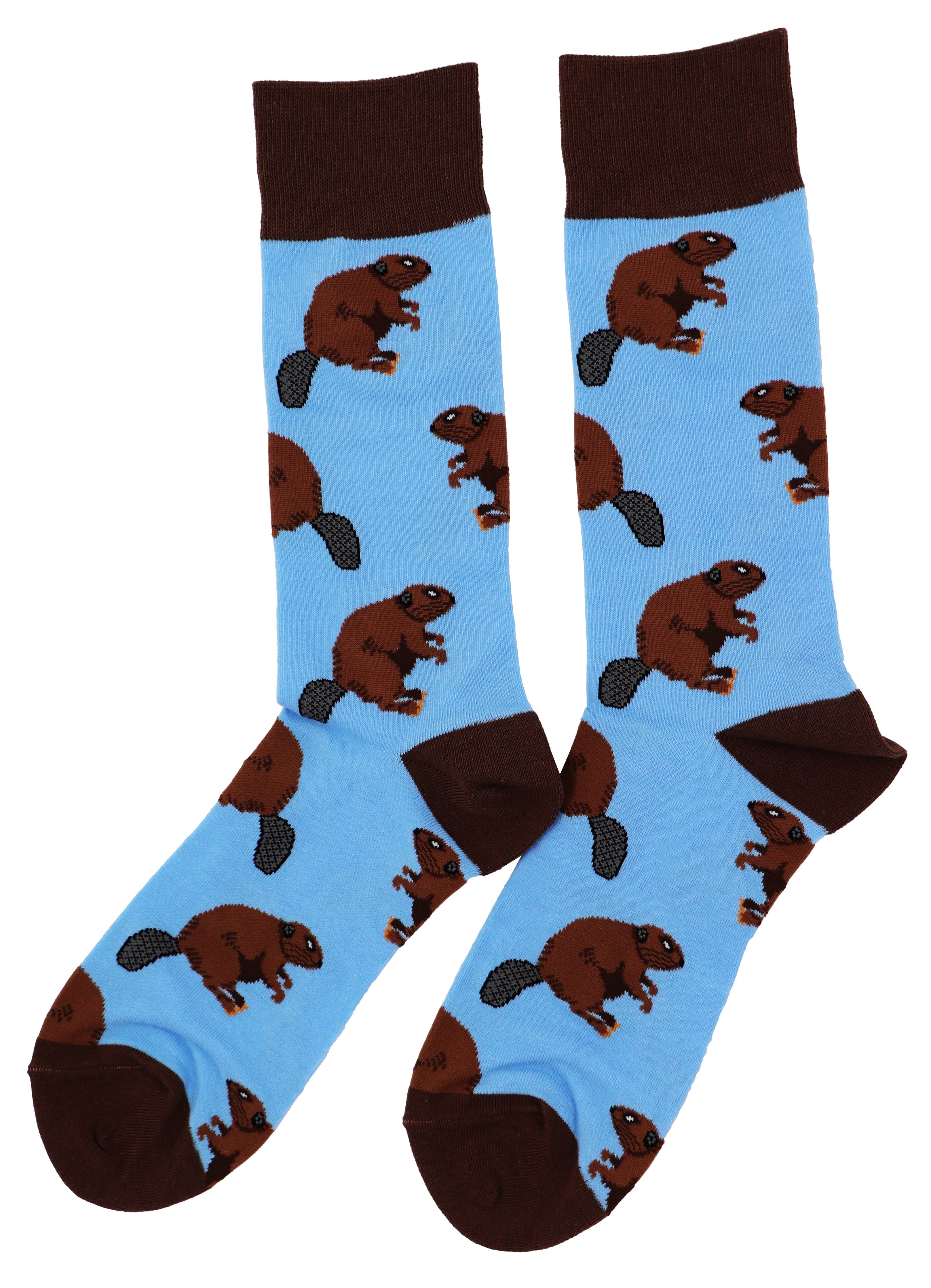 SoXcellent - Beaver Animal Unisex Fun Crew Novelty Funny Socks