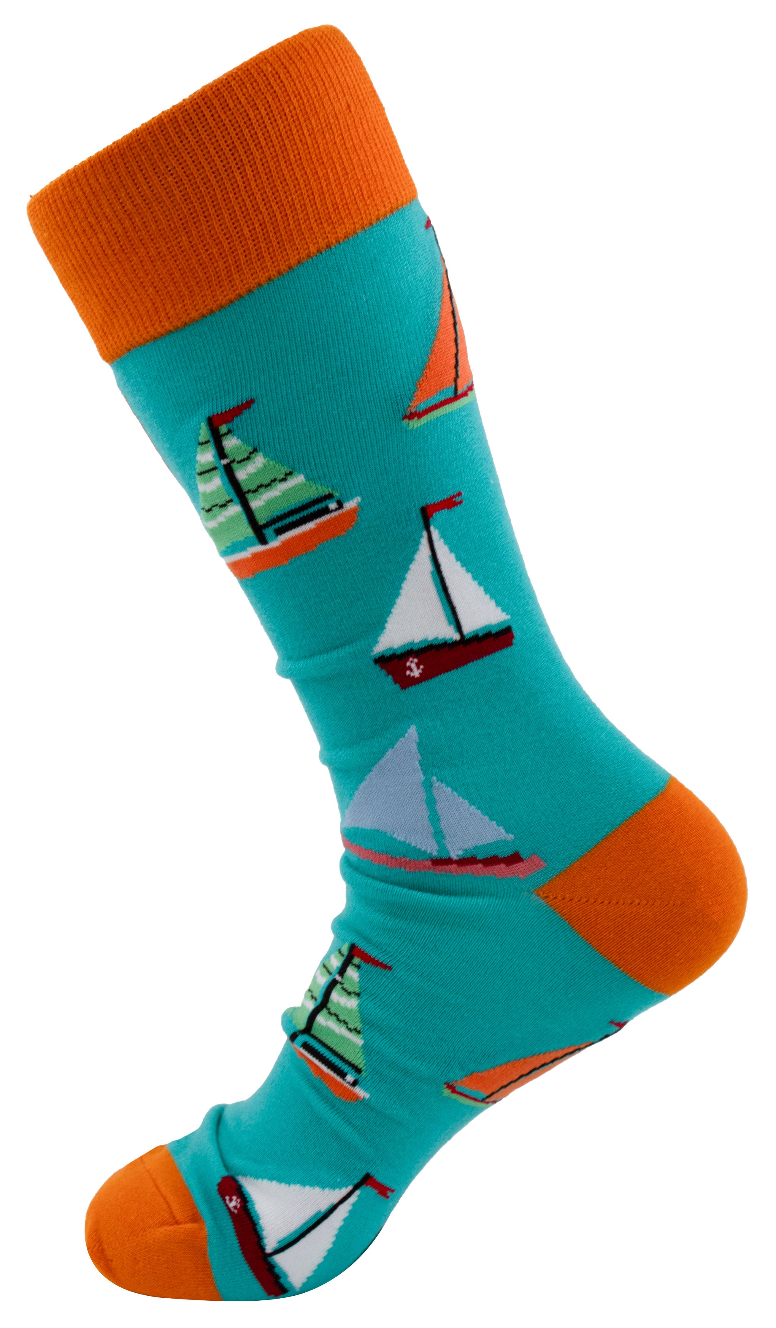 SoXcellent - Sailing Boat Unisex Colorful Casual Crew Novelty Funny Socks