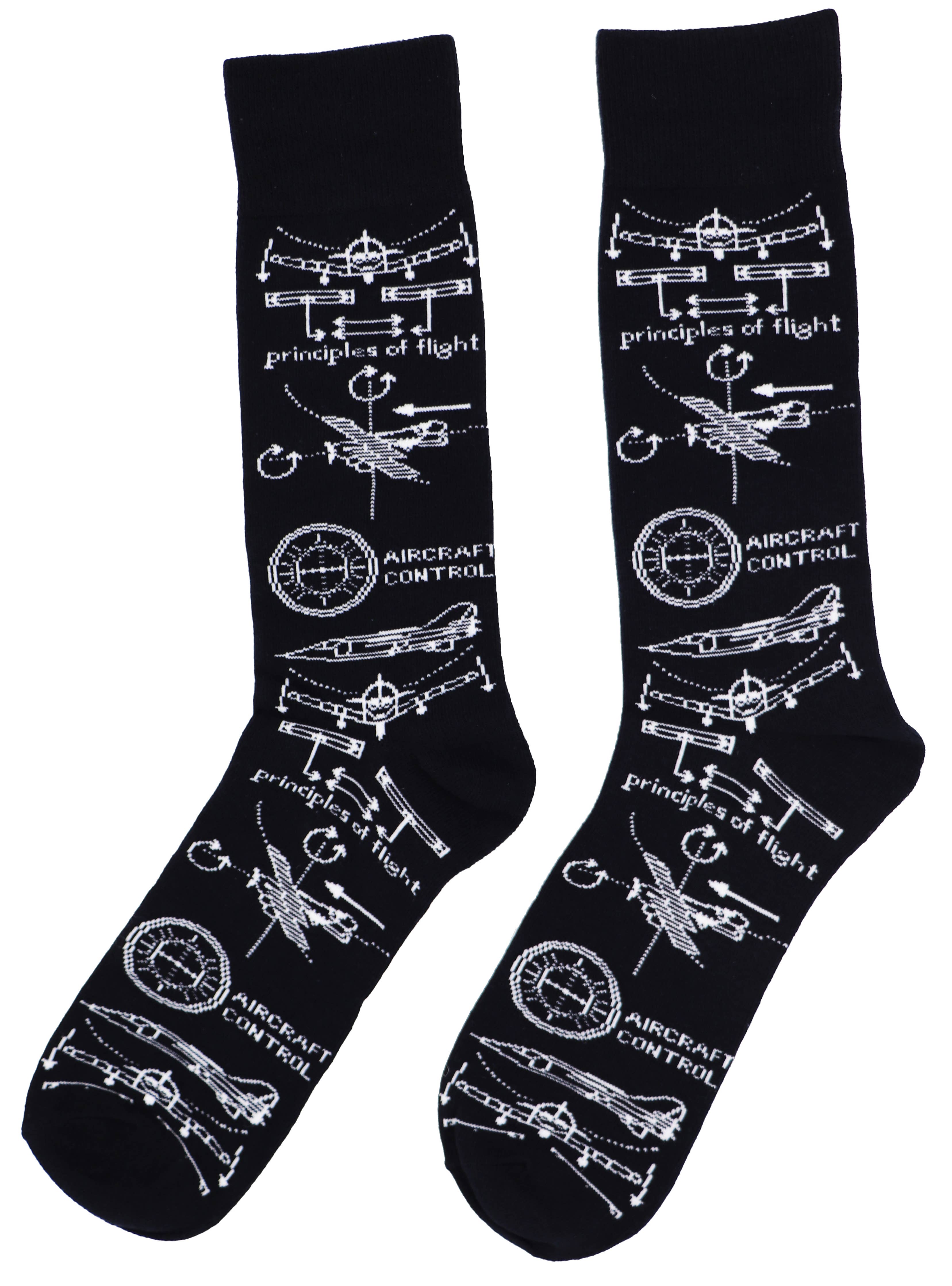 SoXcellent - Principles of Flight Unisex Fun Crew Novelty Funny Socks