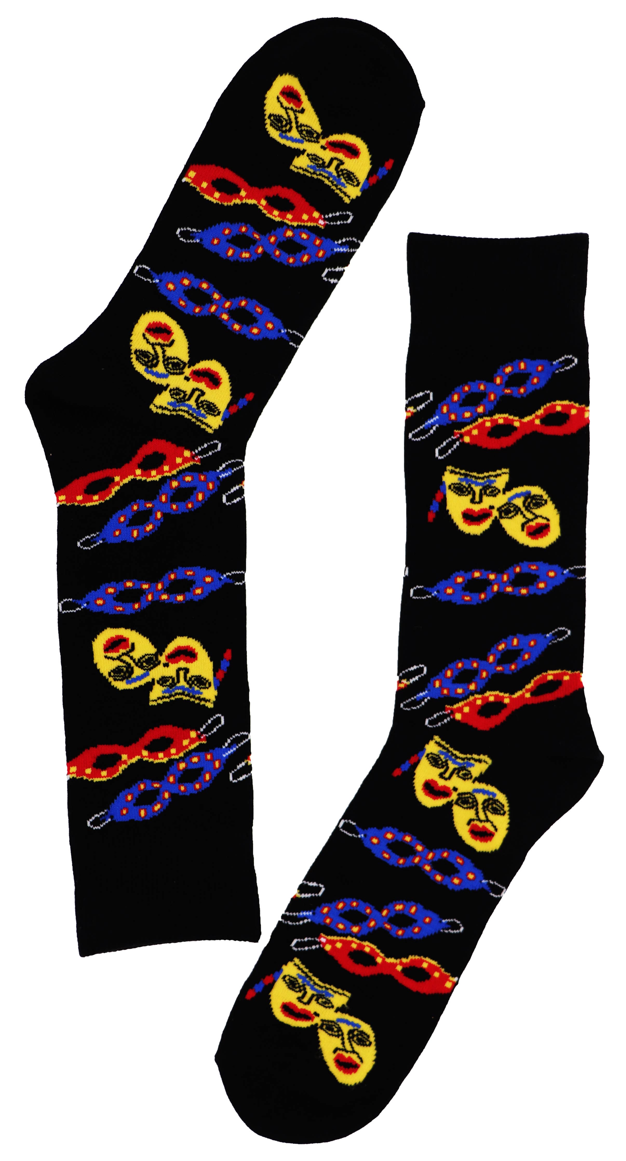 SoXcellent - Theatre Masks Unisex Crew Novelty Funny Socks