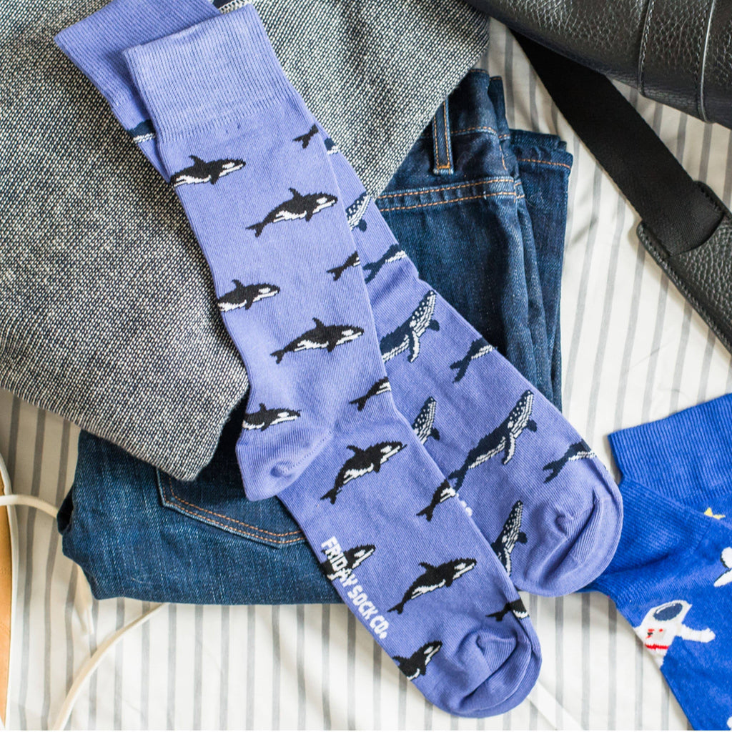Friday Sock - Men’s - Humpback Whale & Orca Socks