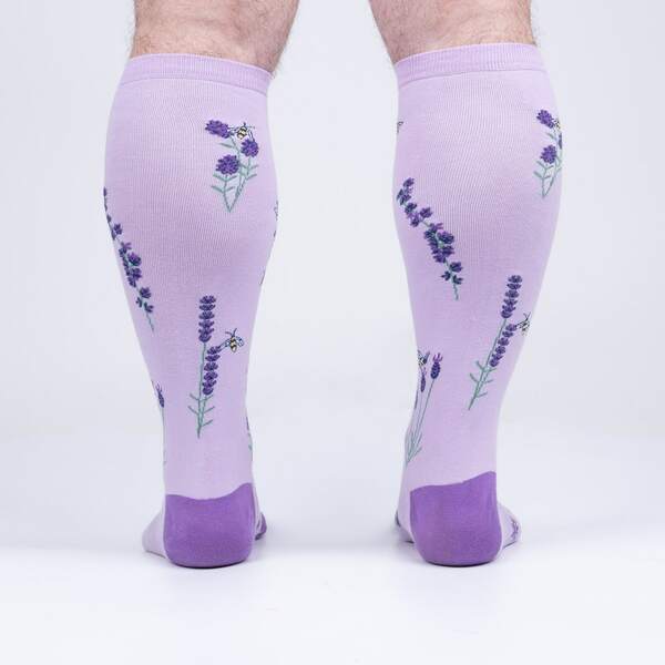 Sock it to Me - Stretch-It Knee High Sock: Bees and Lavender