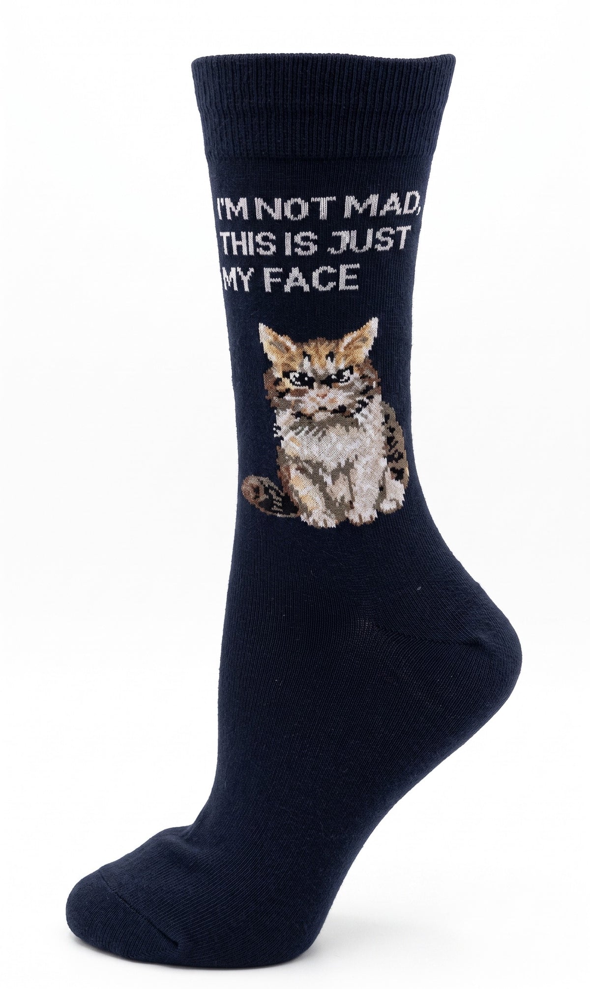 CRAZY TOES - LADIES - ANGRY CAT Crew Socks
