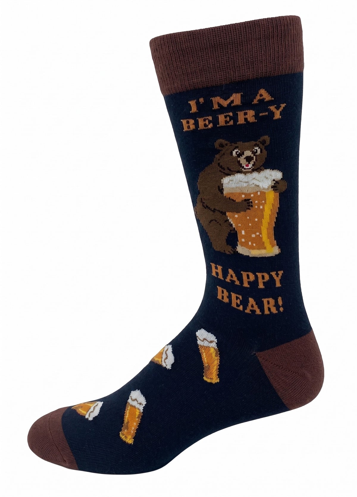 CRAZY TOES - MEN'S - BEER BEAR Crew Socks