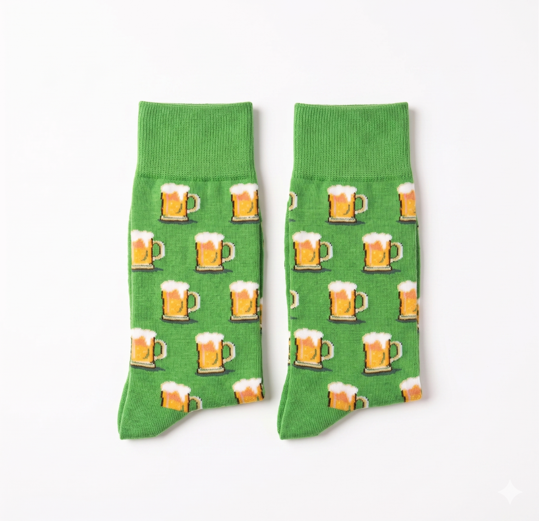 Hot Sox - Men - BEER Crew Socks GREEN
