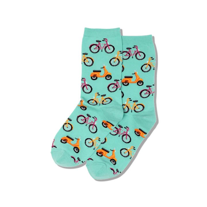 Hot Sox - Women - BICYCLE AND VESPAS Crew Socks