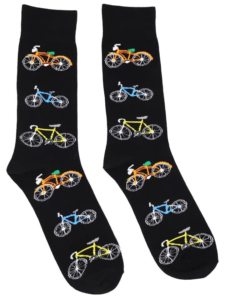 SoXcellent-Bicycle Bike Sport Black Unisex Crew Novelty Socks