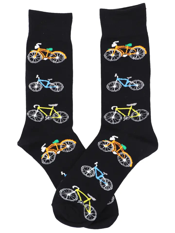 SoXcellent-Bicycle Bike Sport Black Unisex Crew Novelty Socks