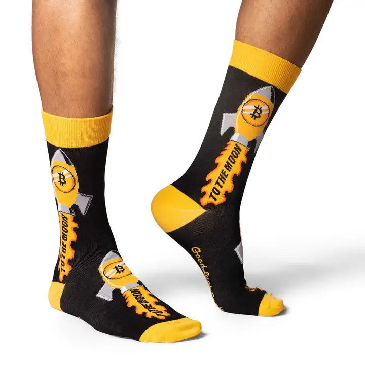 Good Luck Sock - Men's Bitcoin Rocket Socks