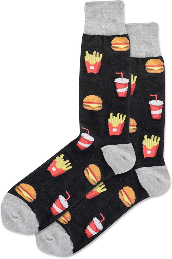 Hot Sox - Men - BURGER AND FRIES Crew Socks