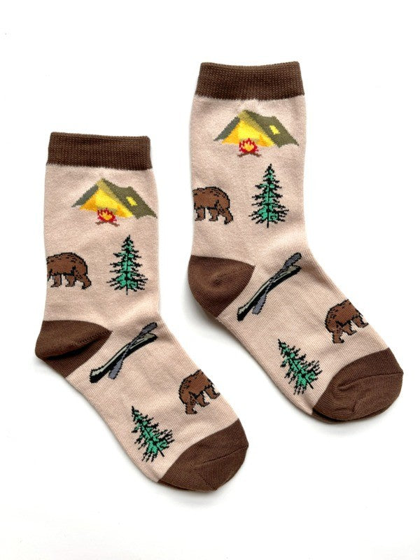 moJJa - KIDS Crew Socks -CAMPING