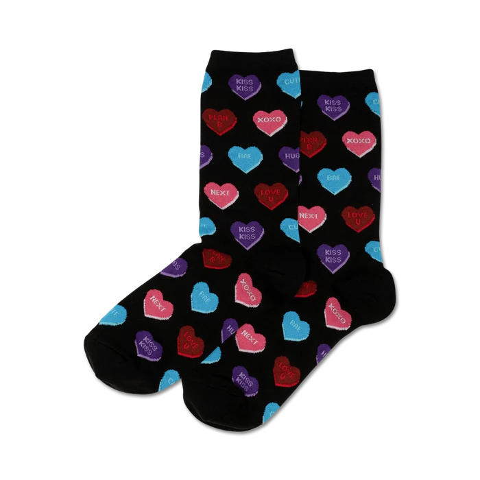 Hot Sox - Women - CANDY HEARTS Crew Socks