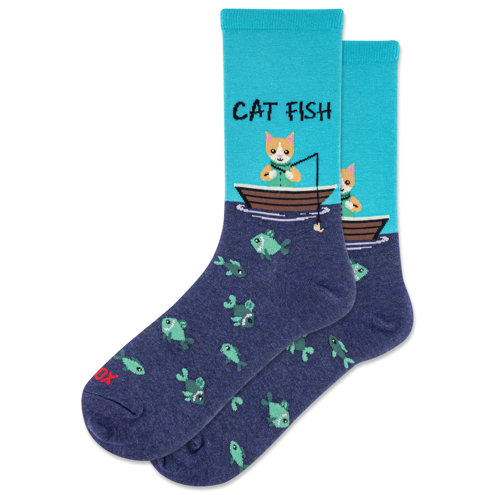 Hot Sox - Women - CAT FISH Crew Socks