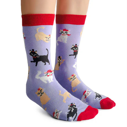 Uptown Sox - Women's - Cats in Hats Socks for HER