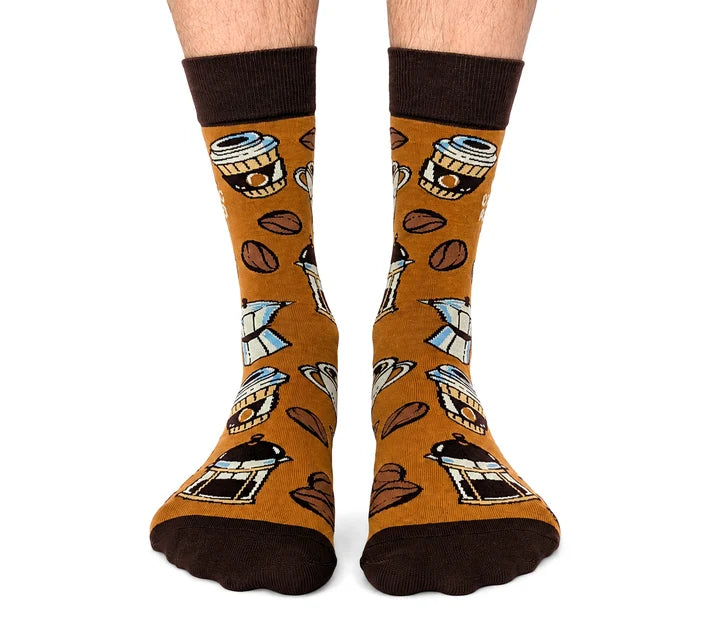 Uptown Sox - Men's - COFFEE ADDICT Socks - For Him