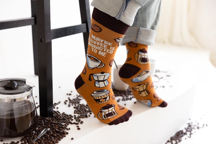 Uptown Sox - Men's - COFFEE ADDICT Socks - For Him