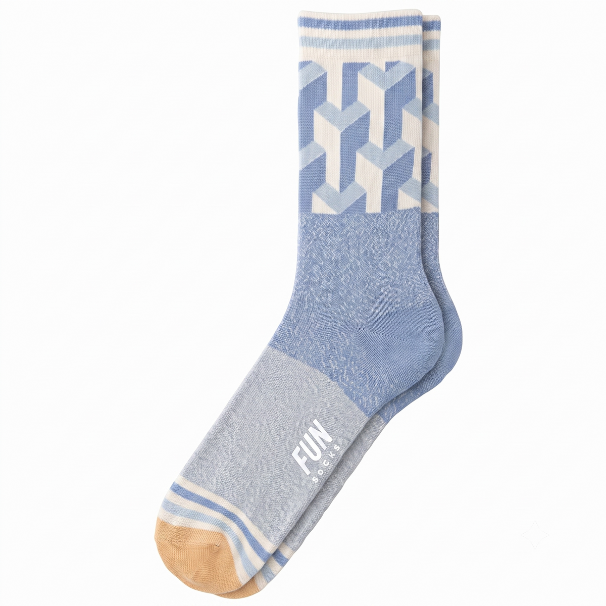 FUN Socks - Women's - ILLUSIONIST COLOR BLOCK Crew Socks