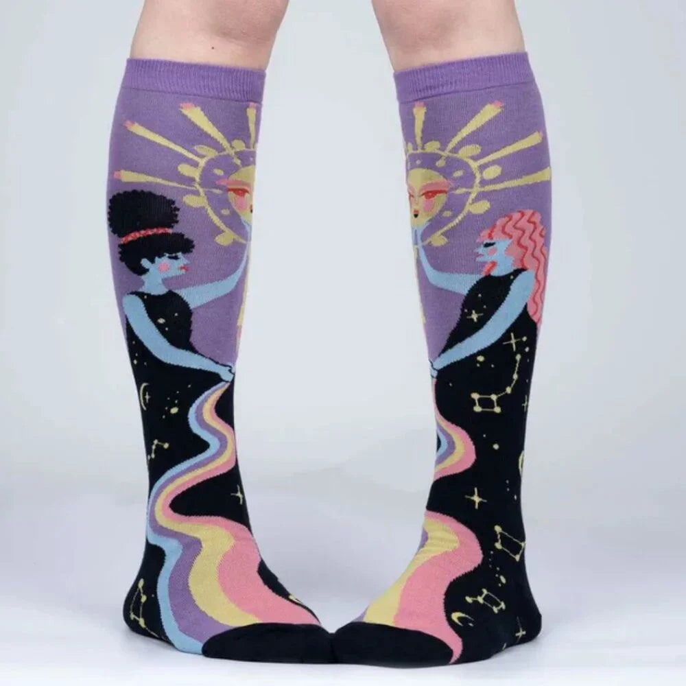 Sock it to Me - Knee High Sock: COSMIC CONNECTION