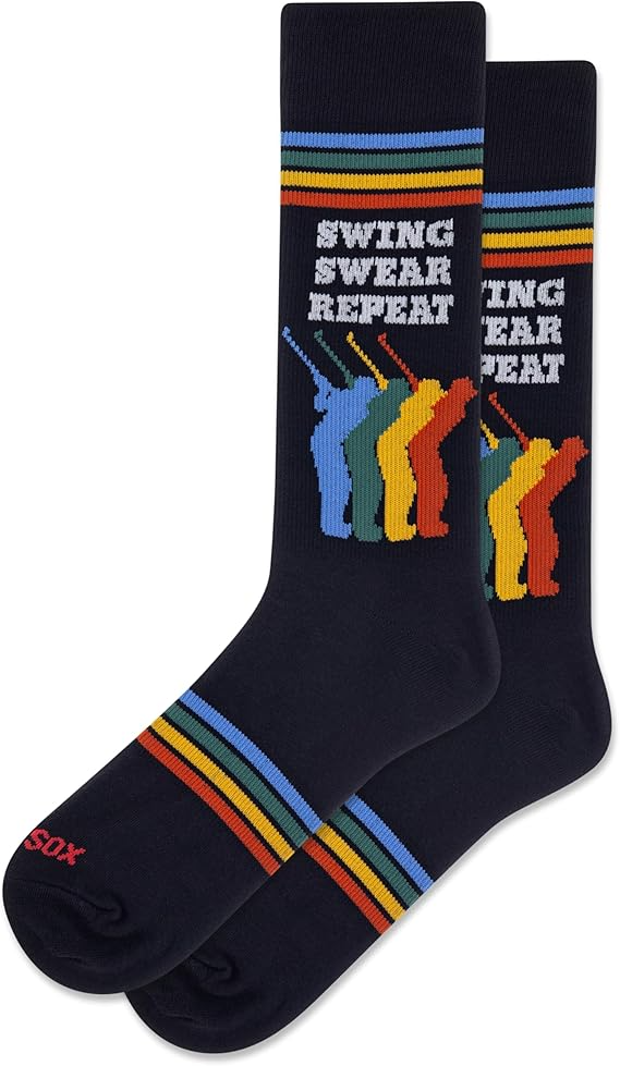 Hot Sox - Men - SWING, SWEAR, REPEAT Crew Socks