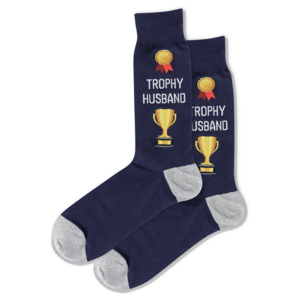 Hot Sox - Men - TROPHY HUSBAND Crew Socks