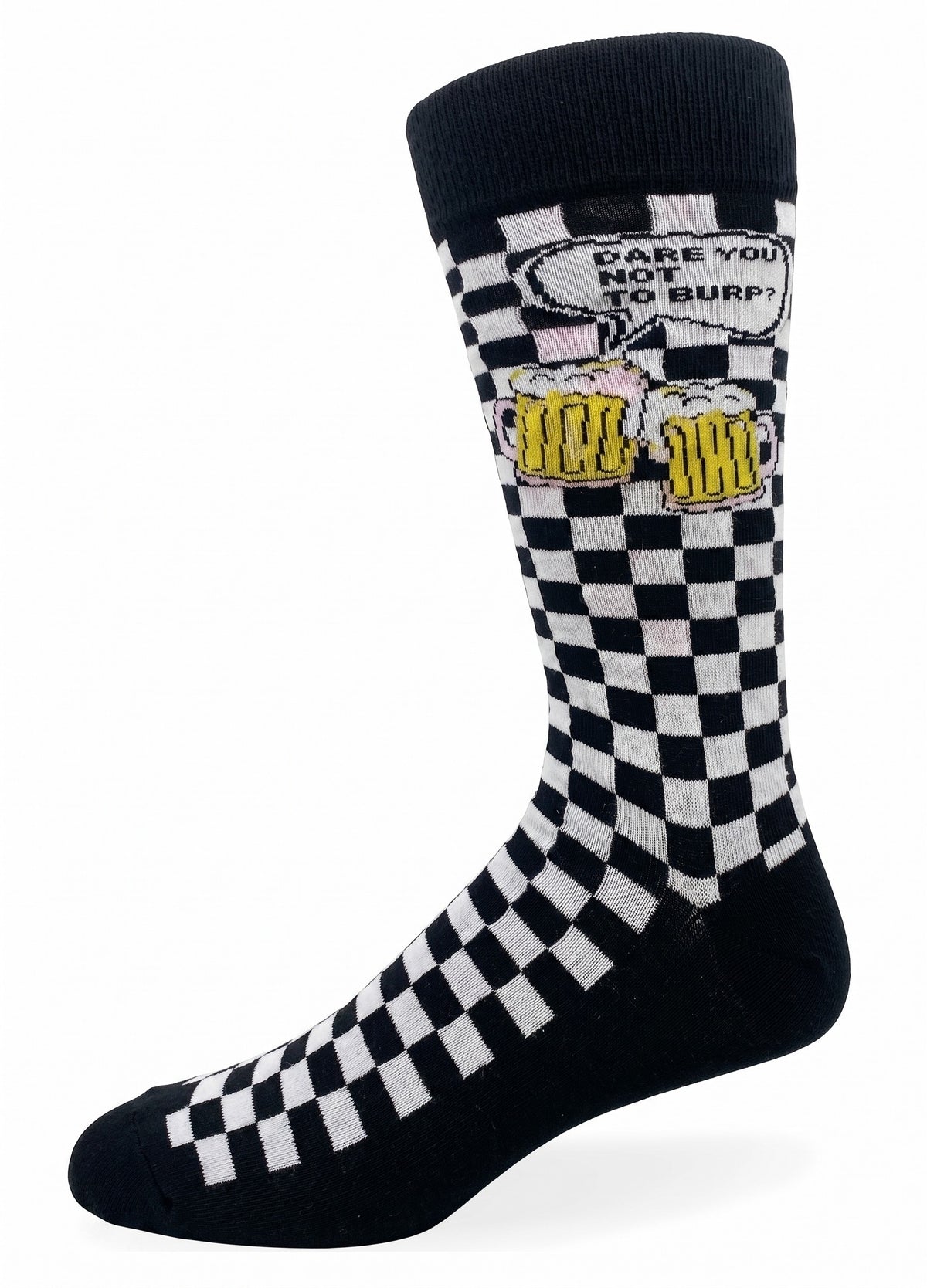 CRAZY TOES - MEN'S - DARE YOU NOT TO BURP Crew Socks