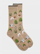 Hot Sox - Men - Animals -  DUCK HUNTING Crew Socks - Hemp Heather