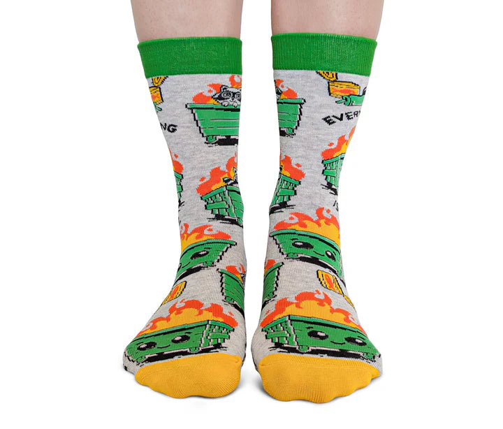 Uptown Sox - Women's - Dumpster Fire Socks for HER