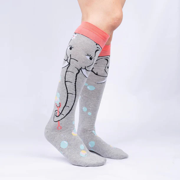 Sock it to Me - Knee High Sock: ELEPHANTASTIC!