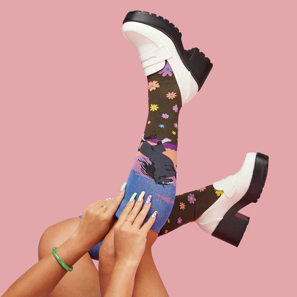 Sock it to Me - Knee High Sock: Black Beauty