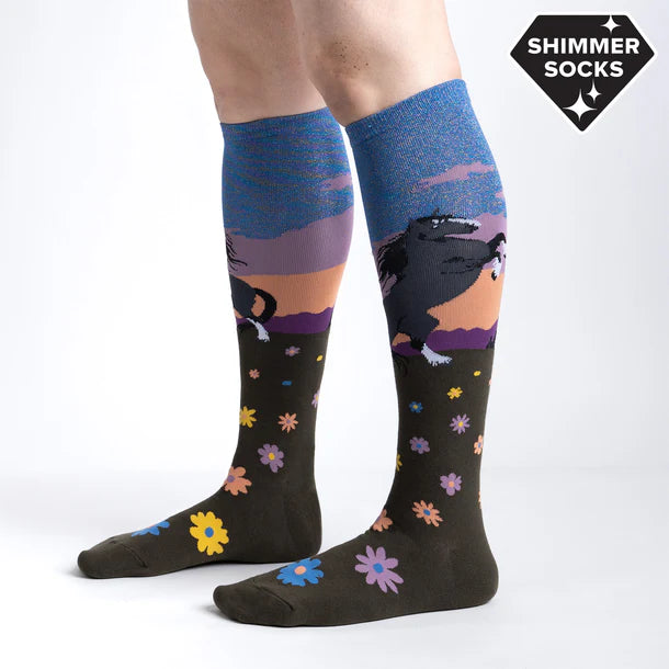 Sock it to Me - Knee High Sock: Black Beauty